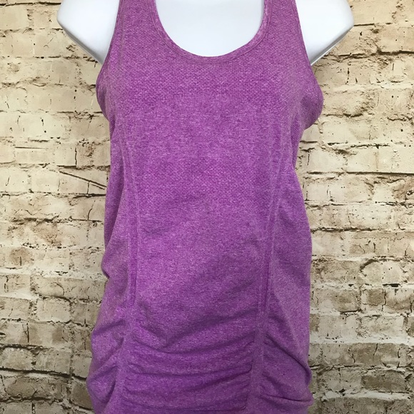 Athleta Tops - Athleta Sz S RacerBack Purple Top Ruched